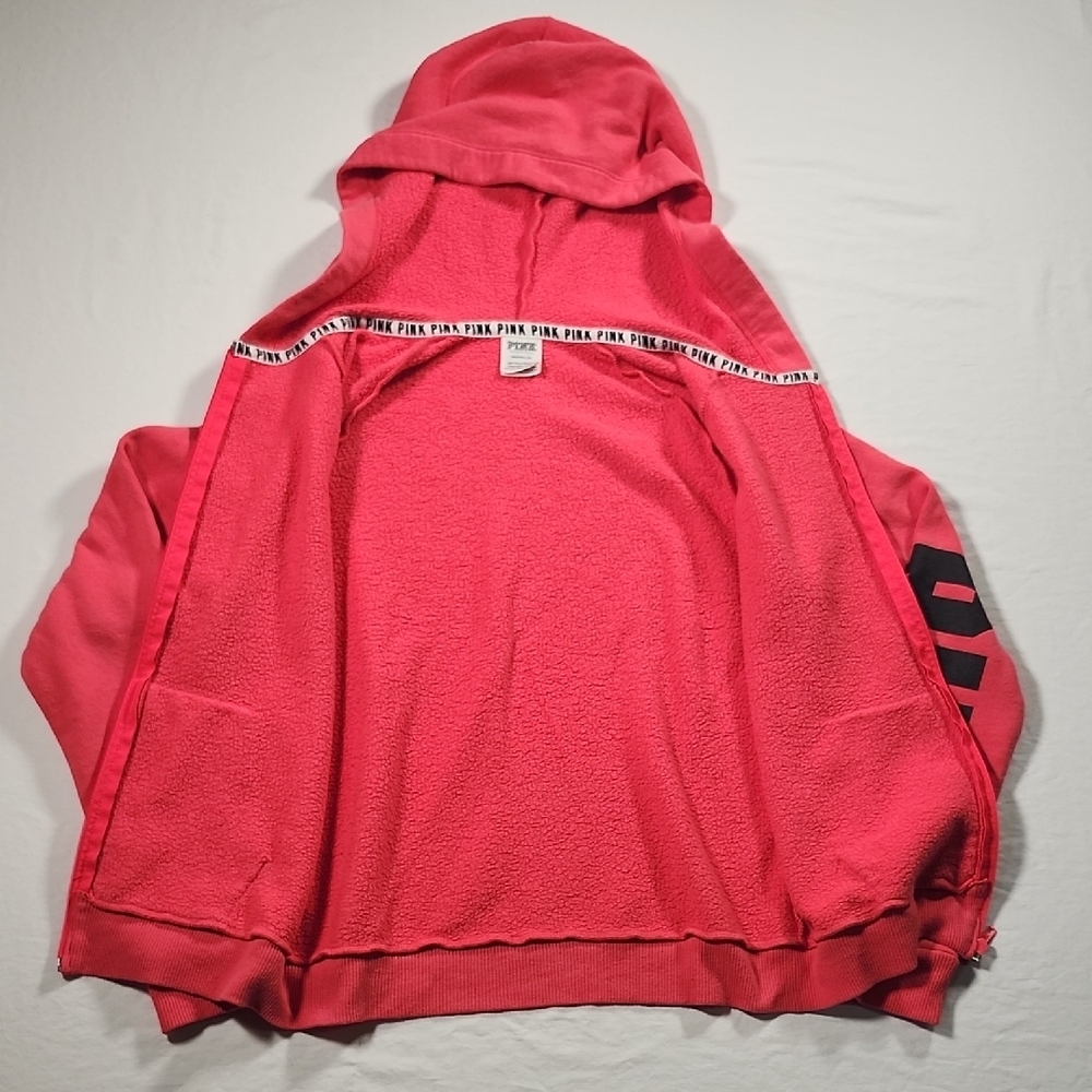 PINK Victoria's Secret Pink Zip-Up Hoodie Sweatshirt - Picture 5 of 10